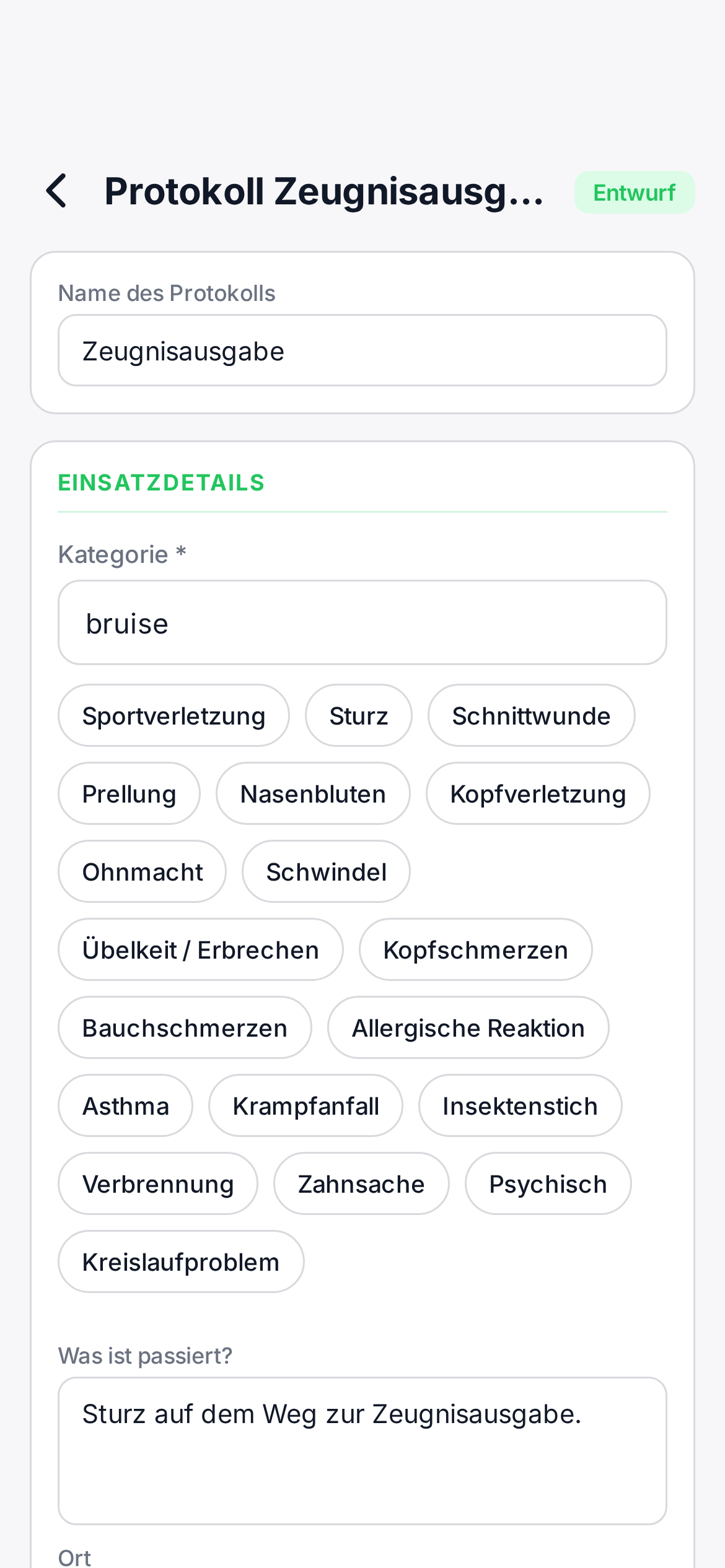 Einsatzbericht in der SchulSaniApp